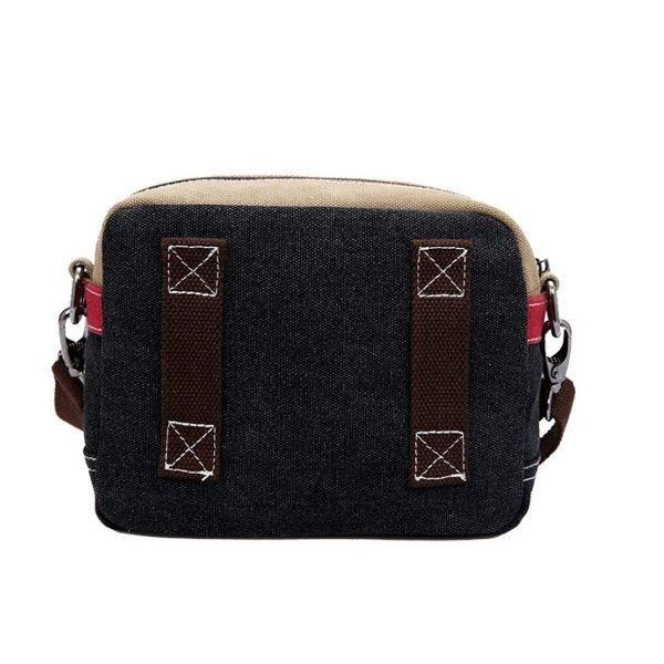 Damen Canvas Umhängetaschen Kontrastfarbe Lässige Kleine Umhängetaschen Messenger Bags