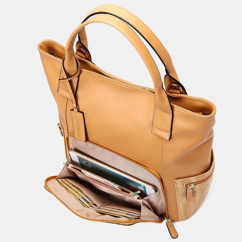 Damen Multifunktions Großraum Handtaschen Patchwork Rucksack Für Unternehmen