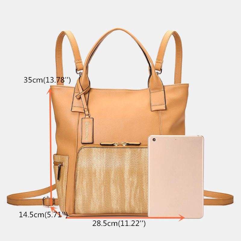 Damen Multifunktions Großraum Handtaschen Patchwork Rucksack Für Unternehmen