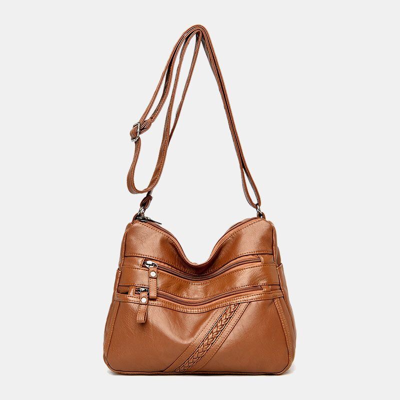 Damen Pu Leder Große Kapazität Anti Diebstahl 6.3 Zoll Handytasche Crossbody Taschen Umhängetasche