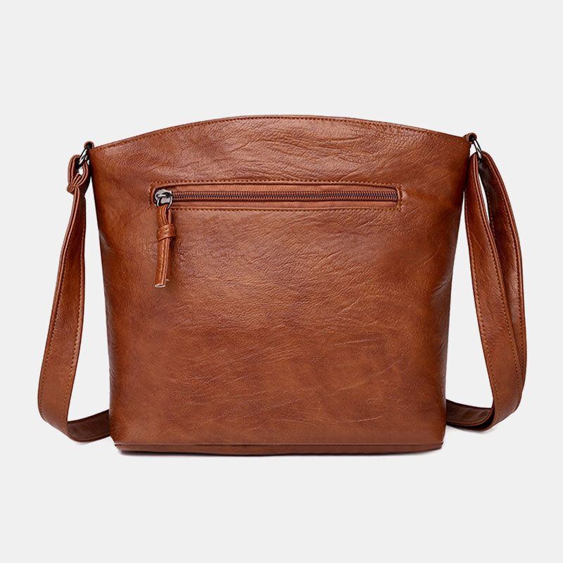 Damen Pu Leder Große Kapazität Retro 6.3 Zoll Handytasche Mit Mehreren Taschen Weiche Umhängetaschen Umhängetasche