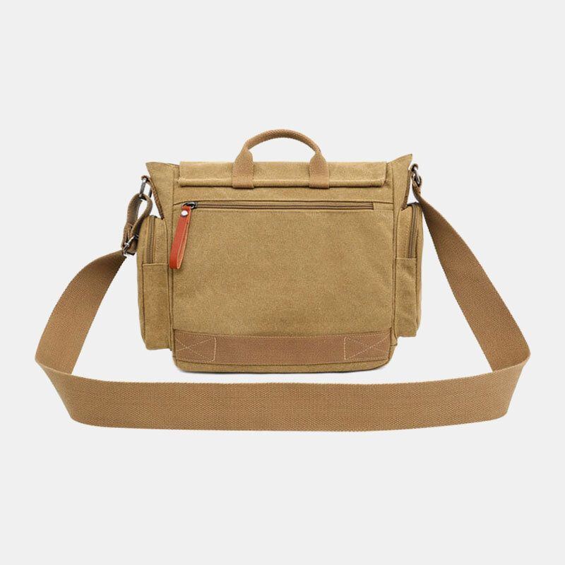 Herren Canvas Multi Fach Multi Pocket Lässige Umhängetasche Messenger Bag Umhängetaschen Handtasche