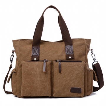 Herren Canvas Outdoor Freizeit Reisetasche Mit Großem Fassungsvermögen