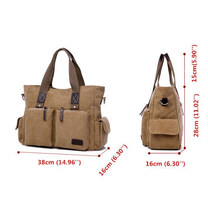 Herren Canvas Outdoor Freizeit Reisetasche Mit Großem Fassungsvermögen