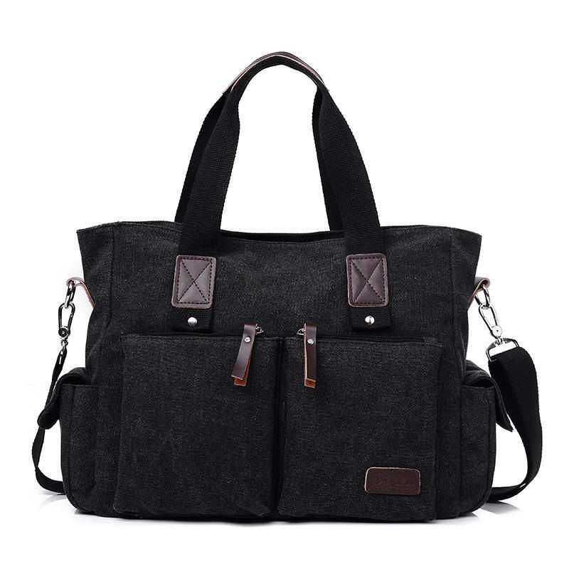 Herren Canvas Outdoor Freizeit Reisetasche Mit Großem Fassungsvermögen