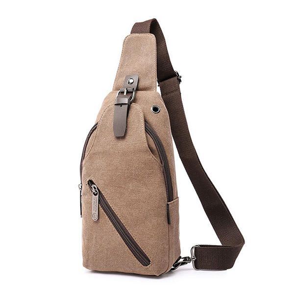 Herren Canvas Sling Bag Outdoor Sport Lässige Brusttasche Crossbody Swagger Bag