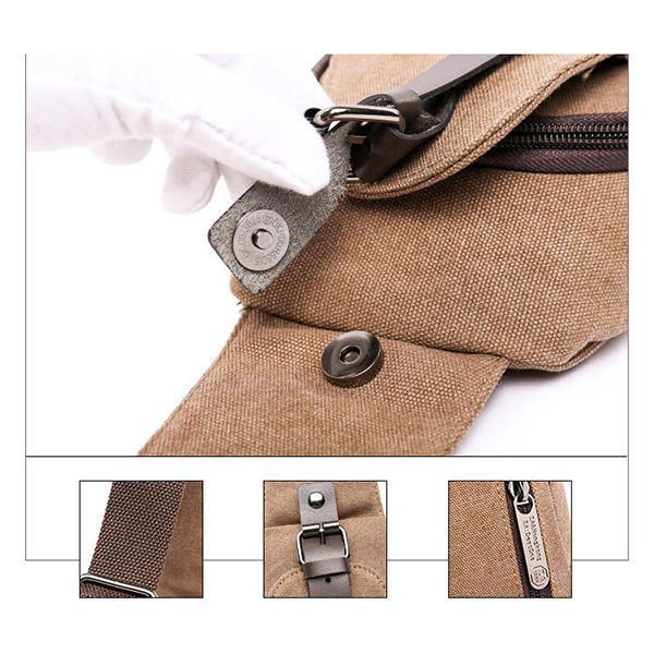 Herren Canvas Sling Bag Outdoor Sport Lässige Brusttasche Crossbody Swagger Bag