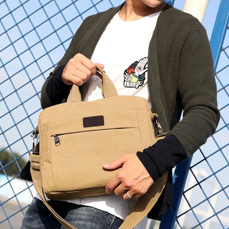 Herren Canvas Umhängetasche Umhängetasche Handtasche Business Bag