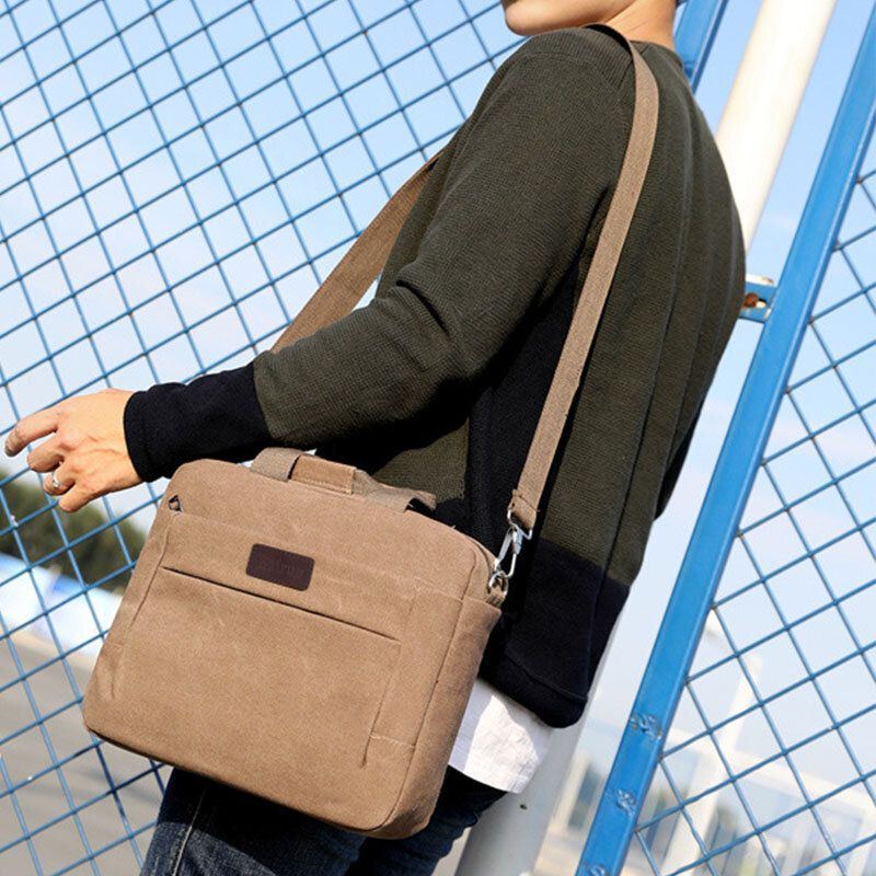 Herren Canvas Umhängetasche Umhängetasche Handtasche Business Bag