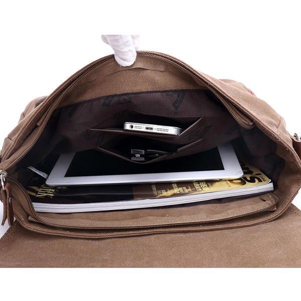 Herren Canvas Umhängetasche Lässige Umhängetasche Retro Laptoptasche