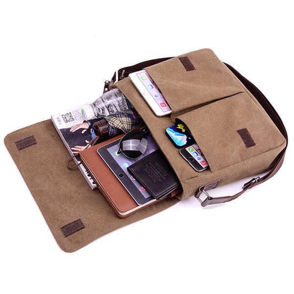 Herren Canvas Umhängetasche Lässige Umhängetasche Retro Laptoptasche