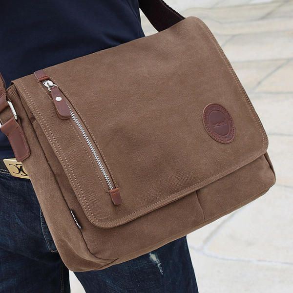 Herren Canvas Umhängetasche Lässige Umhängetasche Retro Laptoptasche