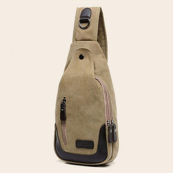 Herren Damen Retro Canvas Umhängetasche Umhängetasche Brusttasche