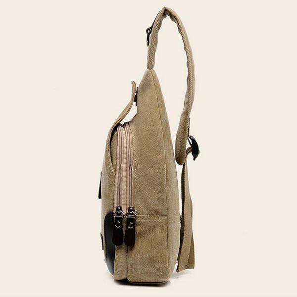 Herren Damen Retro Canvas Umhängetasche Umhängetasche Brusttasche