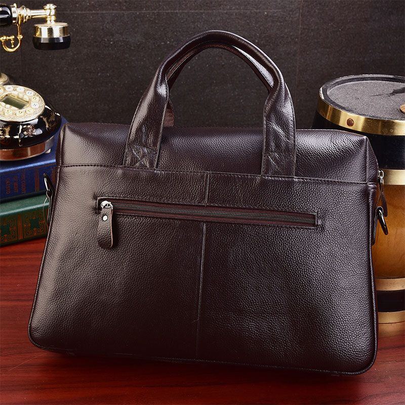 Herren Echtes Leder Business Multi Carry 14 Zoll Laptoptasche Aktentasche Umhängetasche Umhängetasche