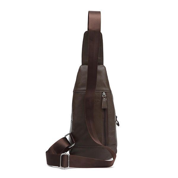 Herren Echtleder Retro Umhängetasche Brusttasche Lässige Umhängetasche