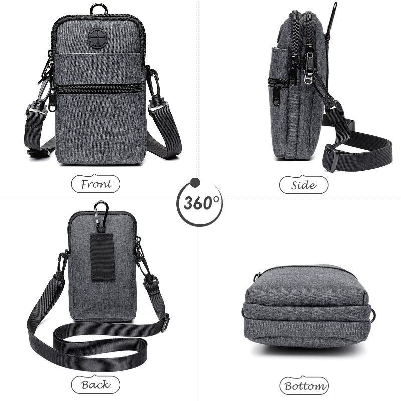 Herren Große Kapazität Reisepass Brieftasche Reisepass Halter Multifunktions Wasserdichte Dokumententasche Messenger Bag Handytasche Gürteltasche