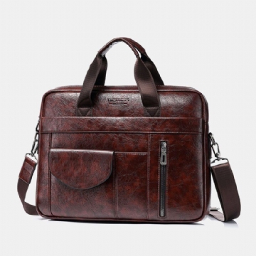 Herren Multi Pocket Anti Diebstahl Umhängetaschen Große Kapazität Retro 13.3 Zoll Laptop Umhängetasche Aktentasche Umhängetasche