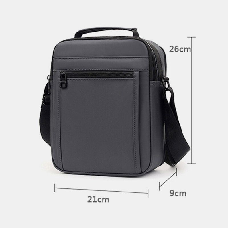 Herren Nylon Leicht Lässig Outdoor Reisen Multi Trage Schultertasche Umhängetasche