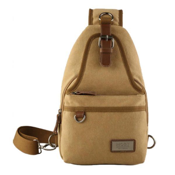 Herren Segeltuch Retro Umhängetasche Brusttasche Lässige Outdoor Sport Umhängetasche