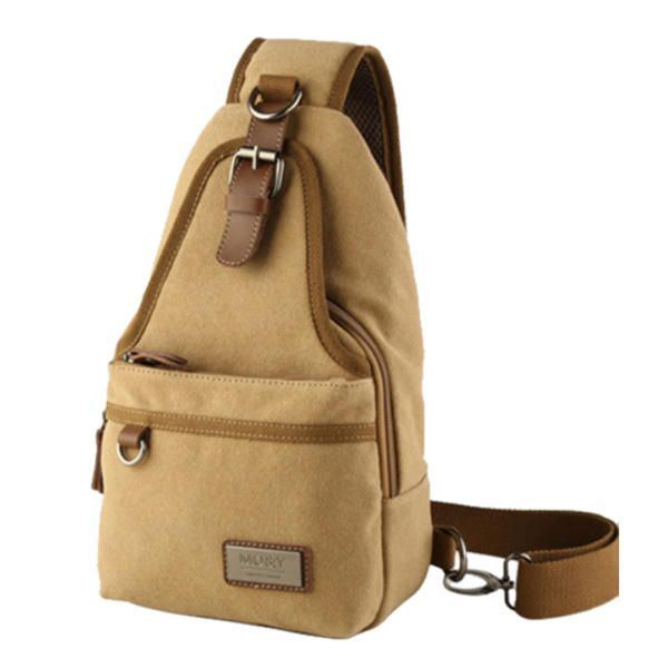 Herren Segeltuch Retro Umhängetasche Brusttasche Lässige Outdoor Sport Umhängetasche