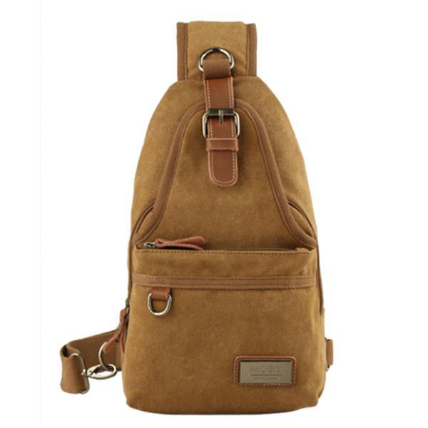 Herren Segeltuch Retro Umhängetasche Brusttasche Lässige Outdoor Sport Umhängetasche