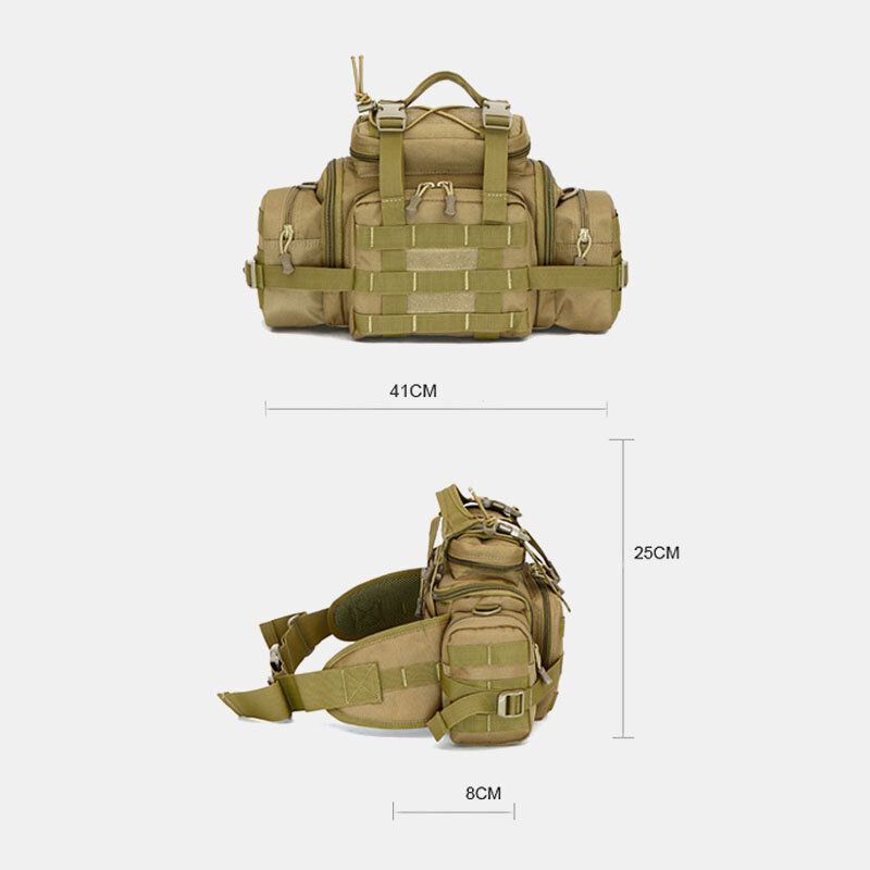 Herren Unisex Nylon Tactical Camouflage Outdoor Riding Multi Carry Tooling Bag Umhängetasche Gürteltasche