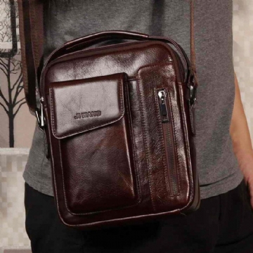 Herren Vintage Echtleder Umhängetasche Umhängetasche Business Bag