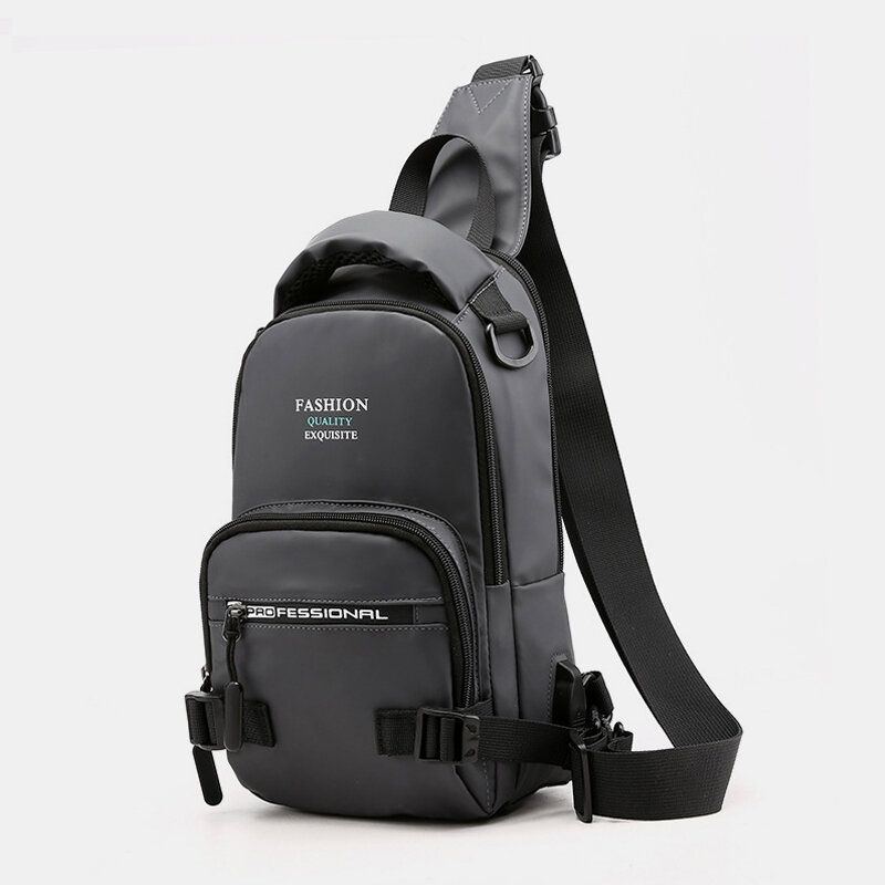 Herrenmode Leichte Multifunktionale Umhängetasche Umhängetasche Brusttasche Rucksack Mit Usb Ladeanschluss