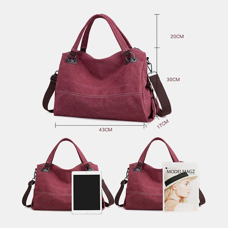 Lässige Canvas Handtasche Für Damen Multi Trage Crossbody Tasche