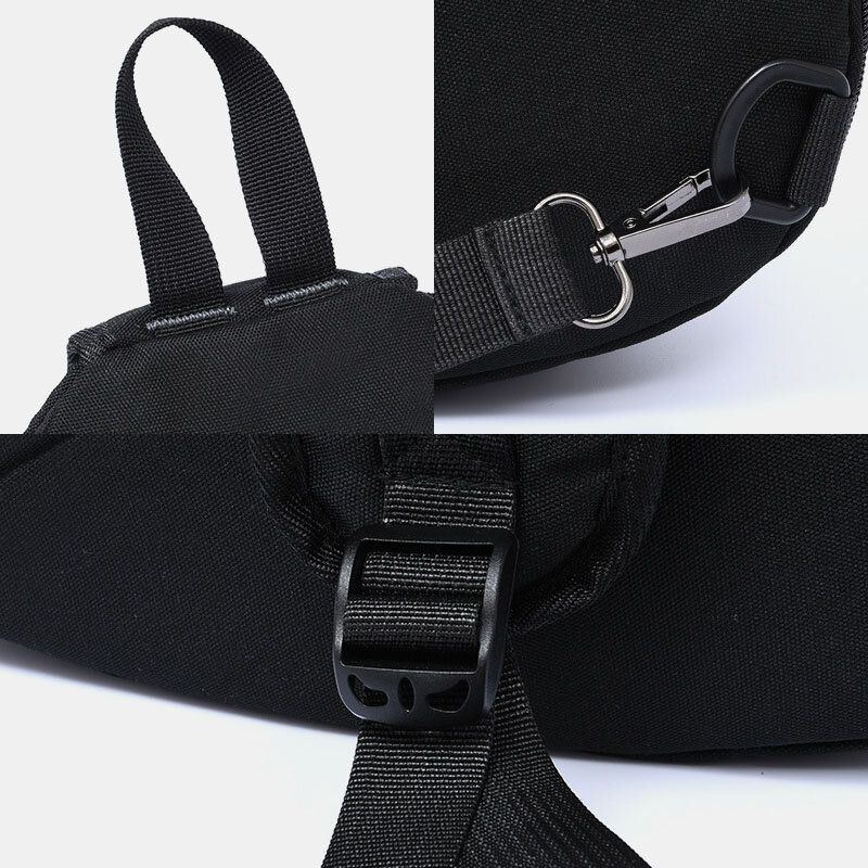 Herren 2pcs Usb Ladekopfhörer Große Kapazität Wasserdichte Multifunktions Umhängetasche Brusttasche Sling Bag