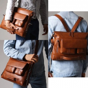 Herren Casual Aktentasche 13 14 Zoll Laptoptasche Handtasche Multifunktions Umhängetasche Rucksack