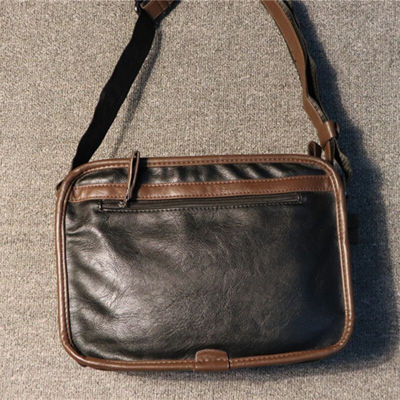 Herren Casual Soft Leather Back Anti Diebstahl Tasche Umhängetaschen Messenger Umhängetasche