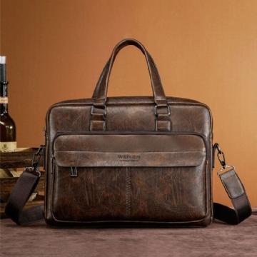 Herren Große Kapazität Vintage 13 Zoll Computertasche Umhängetasche Crossbody Taschen Umhängetasche Aktentasche