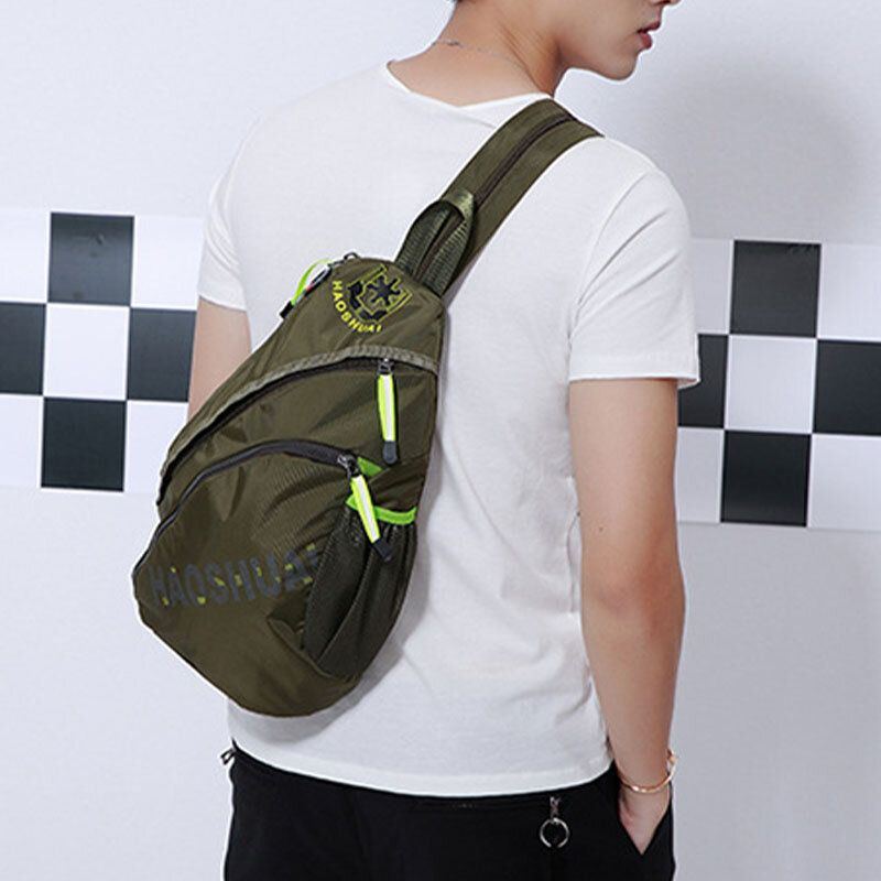 Herren Mode Casual Wasserdichte Umhängetasche Brusttasche Rucksack