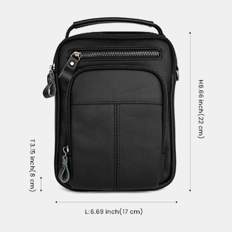 Herren Multi Pocket Retro 6.5 Zoll Handytasche Gürteltasche Rückseite Anti Diebstahl Tasche Design Umhängetaschen Gürteltasche