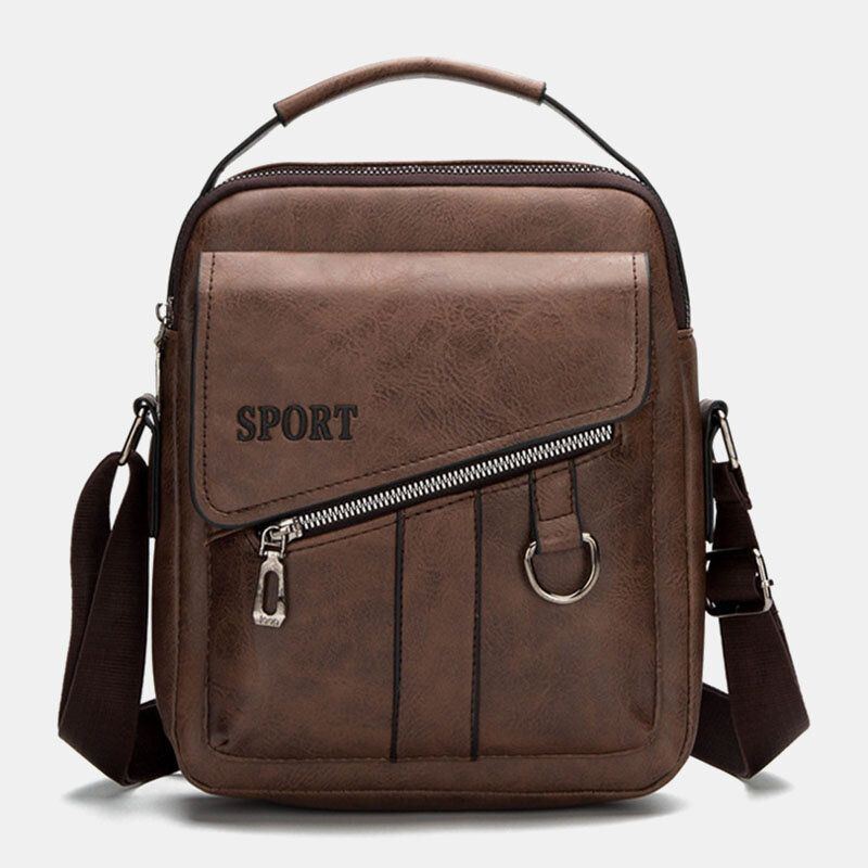 Herren Multi Pocket Wasserdichte Verschleißfeste Crossbody Taschen Retro Umhängetasche Mit Großer Kapazität