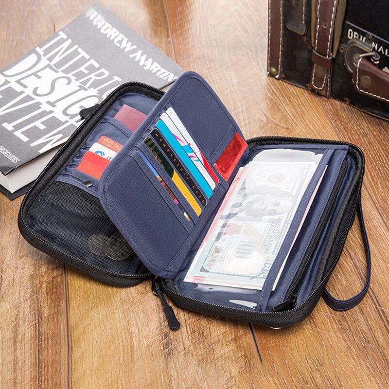 Herren Oxford Wasserdichte Multifunktions Umhängetasche Anti Diebstahl Multi Card Slot Handytasche Umhängetasche