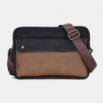 Herren Pu Leder Anti Diebstahl British Retro Umhängetaschen Umhängetasche Messenger Bag