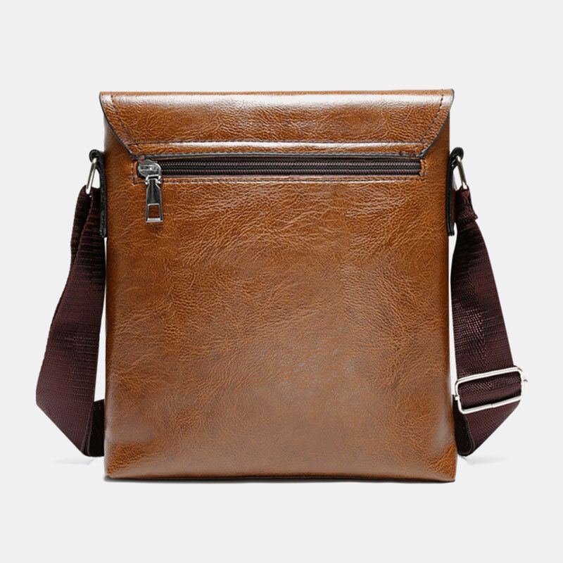 Herren Pu Leder Anti Diebstahl Schulter Große Kapazität Retro 6.3 Zoll Handytasche Umhängetaschen