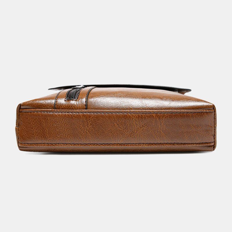 Herren Pu Leder Anti Diebstahl Schulter Große Kapazität Retro 6.3 Zoll Handytasche Umhängetaschen