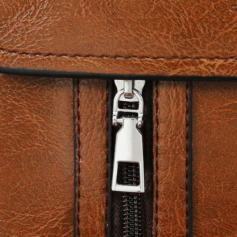 Herren Pu Leder Anti Diebstahl Schulter Große Kapazität Retro 6.3 Zoll Handytasche Umhängetaschen