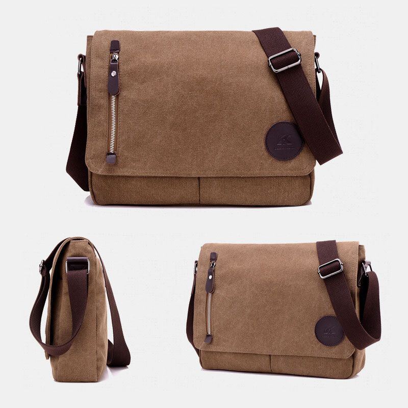 Herren Retro Canvas Multi Pocket Anti Diebstahl Crossbody Umhängetasche Messenger Reisetasche Mit Großem Fassungsvermögen