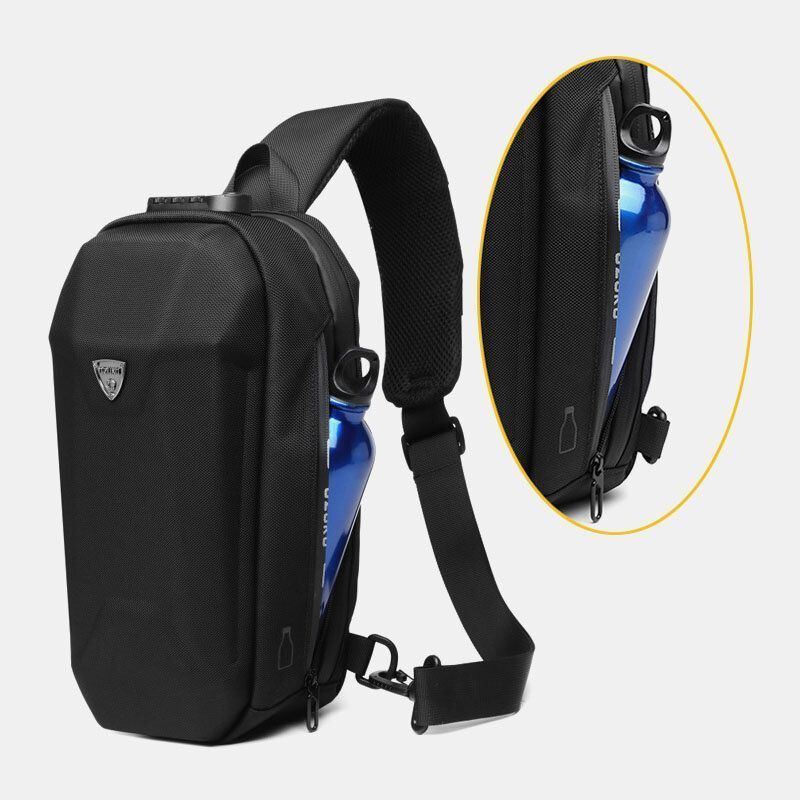 Herren Usb Aufladung Multi Pocket Anti Diebstahl Wasserdichte Outdoor Crossbody Bag Chest Bag Sling Bag