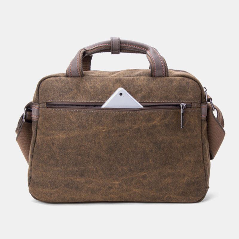 Herren Verdicken Canvas Multi Pocket Crossbody Schultertasche Mit Großem Fassungsvermögen Diebstahlschutz Taschenhandtasche