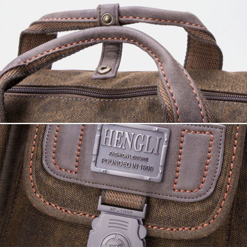 Herren Verdicken Canvas Multi Pocket Crossbody Schultertasche Mit Großem Fassungsvermögen Diebstahlschutz Taschenhandtasche