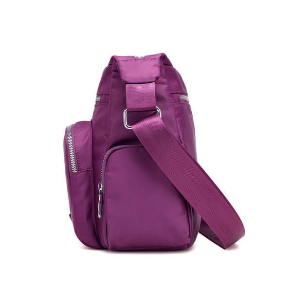 Mehrschichtige Reißverschlusstaschen Für Damen Nylon Umhängetaschen Outdoor Sportarten Wasserdichte Crossbody Taschen Umhängetasche