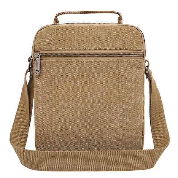 Men Canvas Sling Bag Messenger Bag Small Travel Crossbody Bag Fit 9.7 Inch Ipad