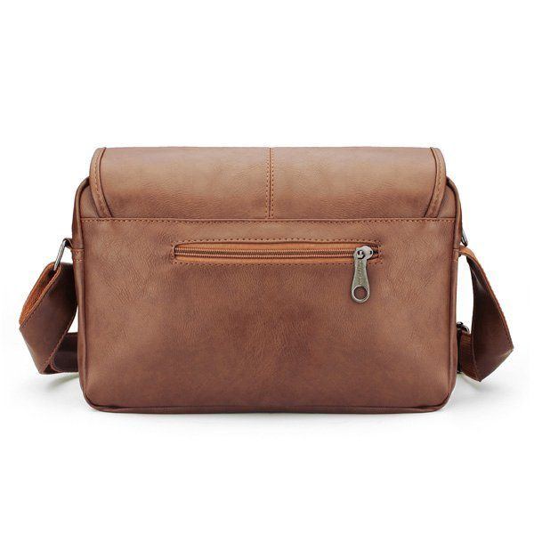 Mens Fashion Soft Kunstleder Messenger Travel Schultertasche