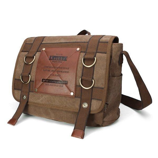 Mens Retro Canvas Travel Shoulder Bag School Messenger Bags